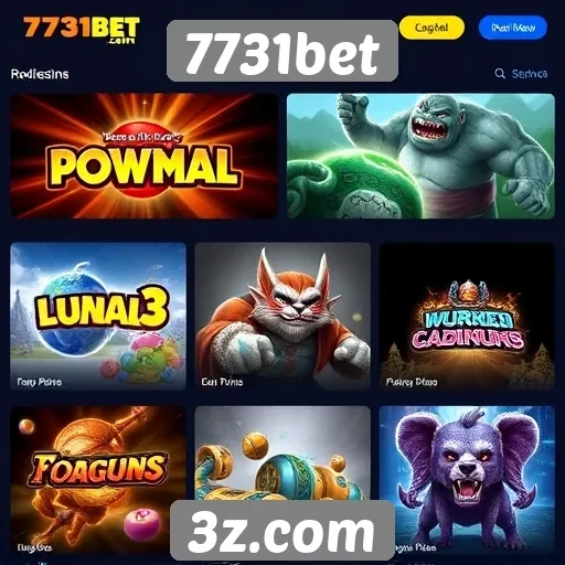 Comparativo de jogos disponíveis na plataforma 7731bet